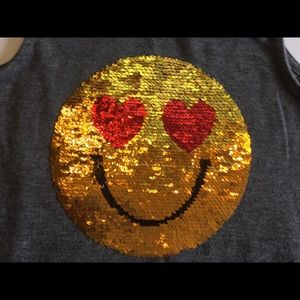 Girl flip sequin emoji dress